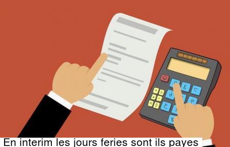 en interim les jours feries sont ils payes